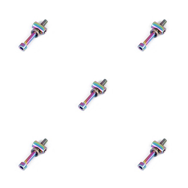 stanreset Mountain Bicycle Seat Post Fixed Detachable Anti-rust Screws Outdoor Activity Replacement Parts Accessories Colorful M5x40 5Set