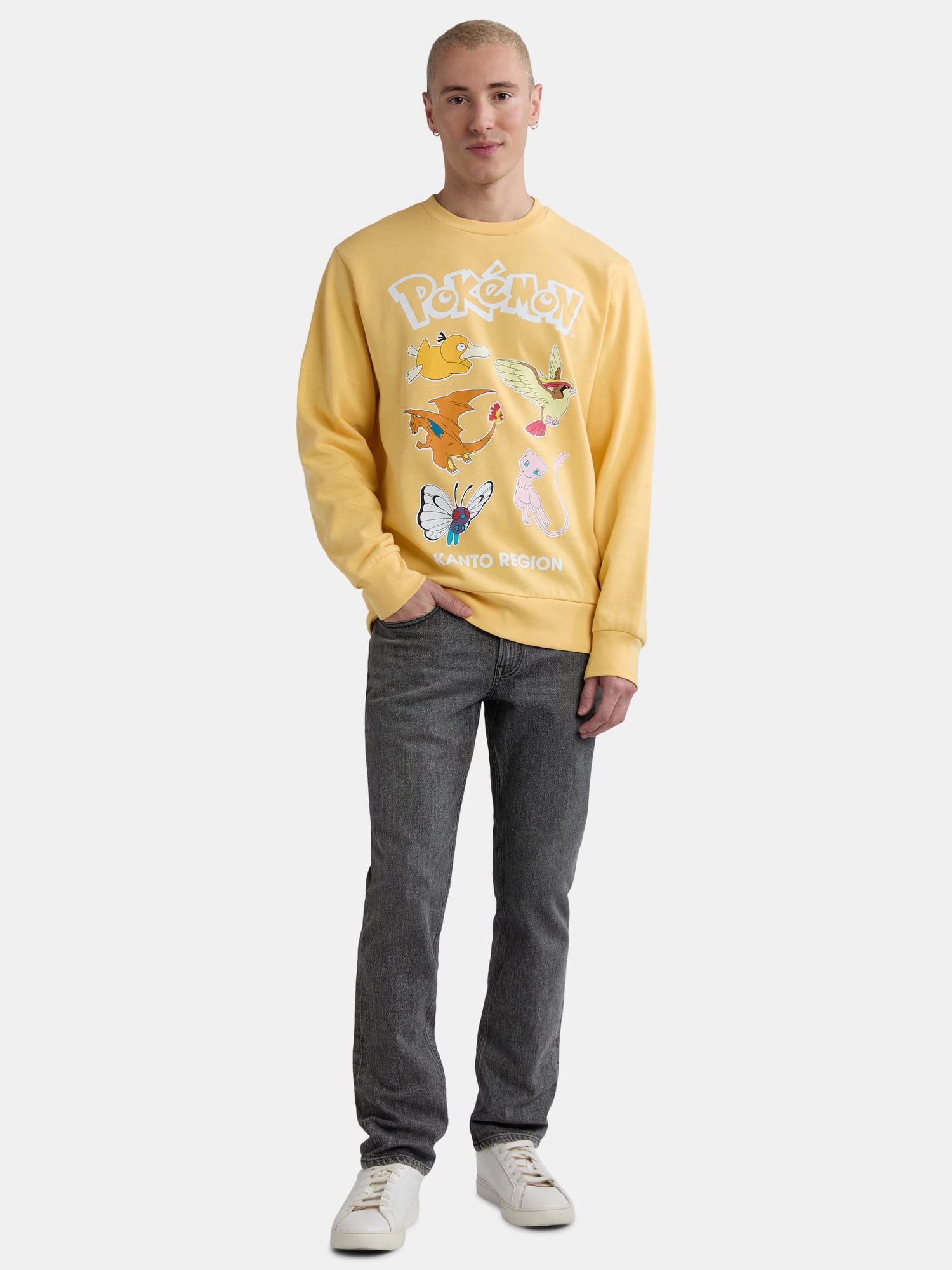 Pokémon Men’s Graphic Sweatshirt with Long Sleeves, Sizes S-3XL