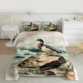 thumbnail image 2 of jejeloiu Flying Mallard Duck Queen Comforter Set,Wild Animal Bedding Sets,Natural Scenery Bedding Comforter Set For Kids,Breathable Home Decor Reversible,3-Piece, 2 of 8