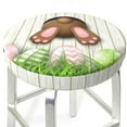 thumbnail image 3 of Kll Brown Bunny Bottom And Easter Eggs Round Bar Chair Cushion Cover 12 Inch,Bar Stool Protector With Elastic, Soft Washable, 3 of 7