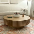 thumbnail image 6 of Kevinplus 39 Inch Round  Coffee Table  for Living Room, Small Space Apartment Furniture, Natural, 6 of 11