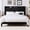 Black, variant on Allewie Queen Size Platform Bed Frame with Charging Station, Upholstered Velvet Wingback Design & USB Port, No Box Spring Needed, White