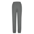 thumbnail image 5 of yoeyez Sweat Pant for Women,Wide Leg Sweatpants for Women Drawstring High Waisted Comfortable Joggers Pants Solid Color Baggy Lounge Athletic Bottoms with Pockets on Sale Dark Gray,XL, 5 of 6
