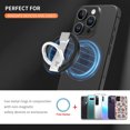 thumbnail image 3 of Dteck for MagSafe Ring Holder, MagSafe Phone Grip, Magnetic Phone Ring Holder, Magnetic Phone Grip with 2-Way Adjustable Stand for iPhone 15/14/13/12 Series, MagSafe Accessories, Black, 3 of 8