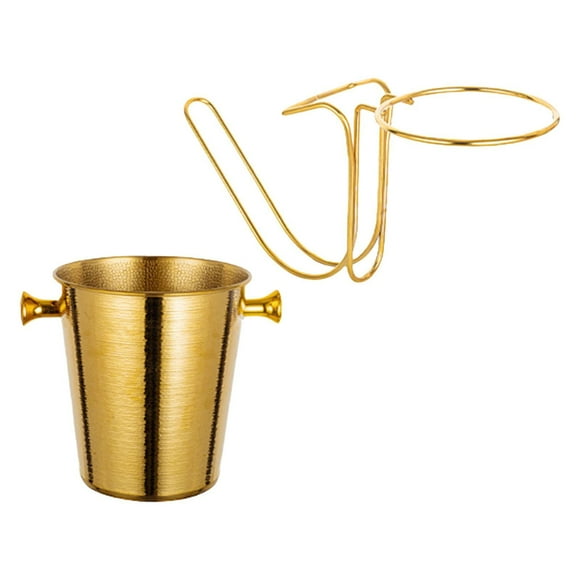 Cubo de hielo Cubo de vino Enfriador de bebidas Acero inoxidable Práctico Multiusos Bebidas Oro