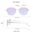 thumbnail image 3 of LifeArt Pure Titanium Frame Glasses/Blue Light Blocking Reading Glasses, Reduce Eyestrain, Stylish for Men and Women(Silver,+3.50 Magnification), 3 of 5