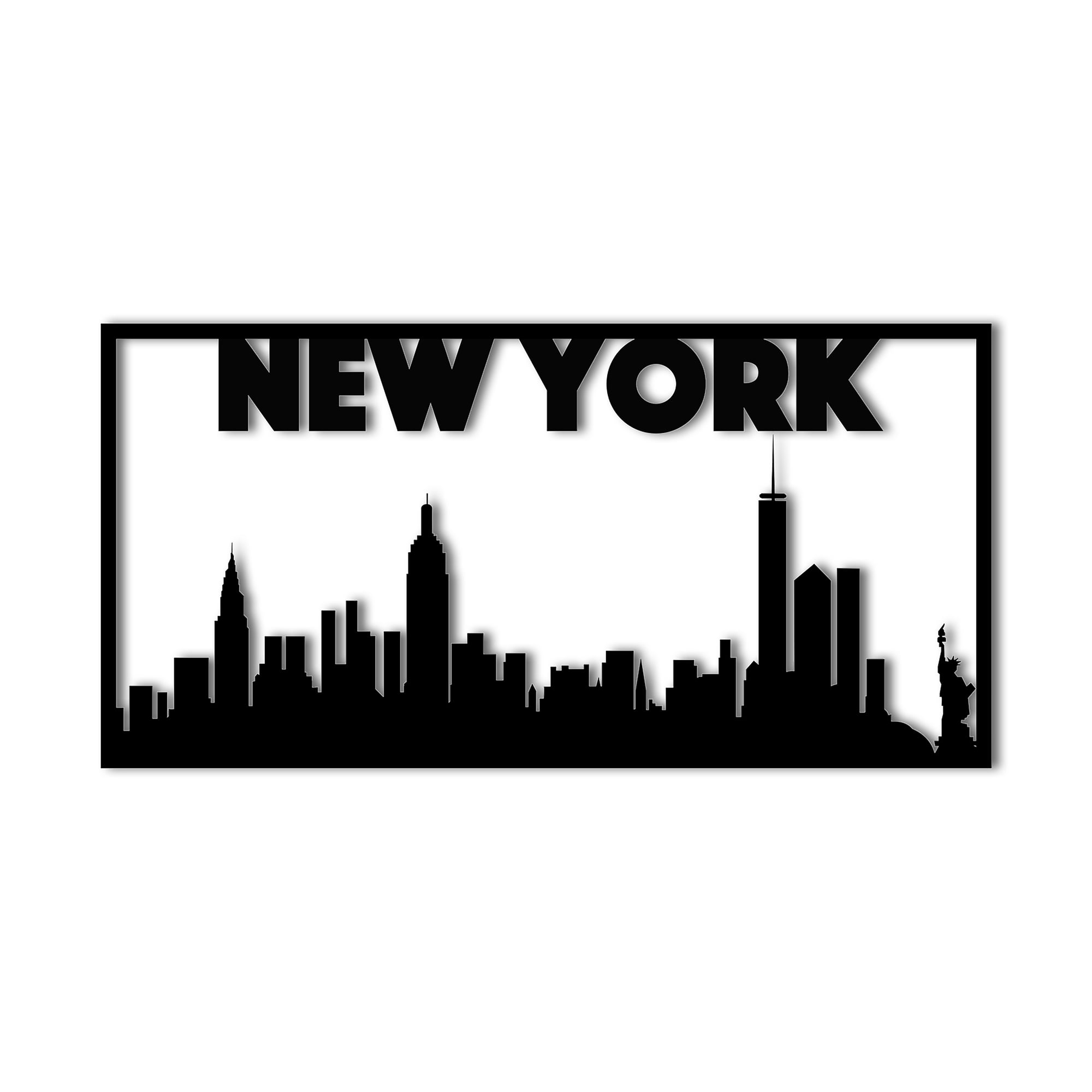 Buy New York City Skyline Metal Wall Art Laser Cut Metal Replica of