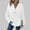 White, variant on Lovskoo Waffle Knit Hoodies for Women Dressy V Neck Button Down Blouse Fall Winter Long Sleeve Pullover Solid Color T-shirt Olive Green