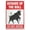 Warning Sign 3, variant on Beware of The Dog Doberman Pinscher 8"x12" Aluminum Metal Sign, Pet Security Sign, Indoor Outdoor Fence Yard Decor