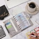 thumbnail image 4 of A6 PU Leather Budget Binder A6 Notebook Binder for Budgeting Money Saving Folder Marble Pattern Corner Protector Yellow, 4 of 4