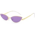 thumbnail image 2 of FEISEDY Lunettes de Soleil de Designer Mode Rétro en Forme de Petits Pétales avec Design de Temple en Arc B2298, 2 of 6