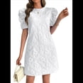 thumbnail image 1 of Vestido Corto Bohemio de Verano con Mangas Abullonadas y Estampado Floral para Mujer, Cintura Alta M, 1 of 7