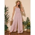 thumbnail image 5 of DARING DIVA Women's Sleeveless Wide Leg Jumpsuits with Pockets S Dusty Pink, 5 of 8