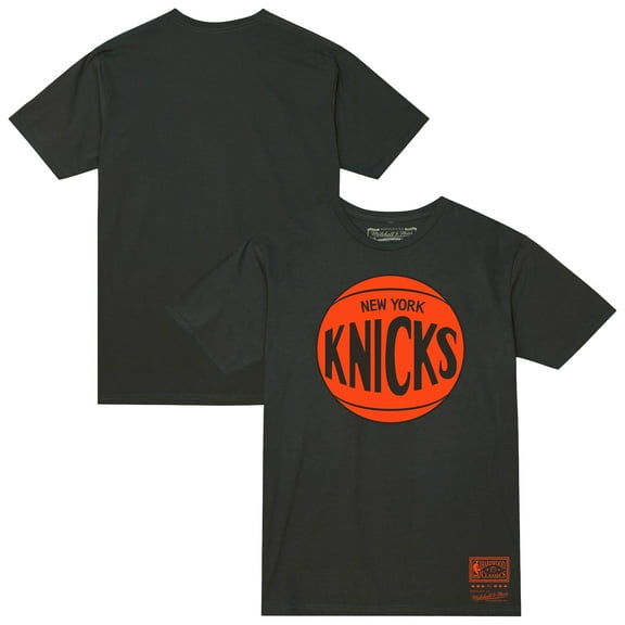 Unisex Mitchell & Ness Heather Charcoal New York Knicks Hardwood Classics MVP Logo T-Shirt