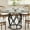 Black Iron + Gray, variant on Kselythan Round Dining Table for 4-6 People,47 Inch Farmhouse Kitchen Table,Modern Circle Dinner Table with Metal Base,Industrial Wood Dinning Room Table Coffee Table for Kitchen,Restaurant