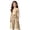 Khaki, variant on Girls Cotton Linen Wide Leg Shorts , Elastic Waist Culottes, Casual 2-Piece Outfit for Kids Summer White 3-4 Years