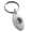 Silver, variant on Stainless Steel Blazing Sun Yin Yang Engraved Small Oval Charm Keychain Keyring