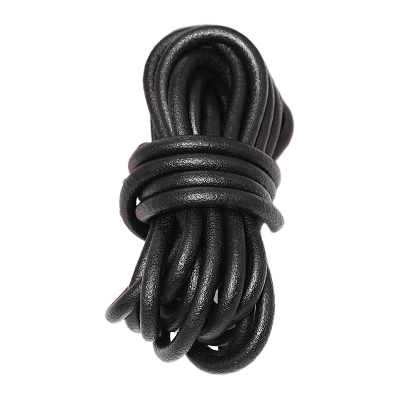 Round Leather Cord 2mm String, 27 Yards Rope for Jewelry Making