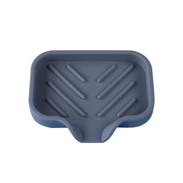 Soporte de esponja de jabón de gel suave para fregadero Bandeja de almacenamiento de fregadero de encimera para cocina o baño Wmkox8yii hjk6826