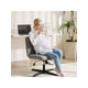 thumbnail image 3 of Silla Ergonómica de Oficina sin Brazos, Gris, Altura Ajustable (79-92 cm), Respaldo Reclinable 20°, Giro 260°, Asiento Acolchado (65x52 cm), Base Metálica Negra (136 kg), para Hogar y Escritorio, 3 of 4