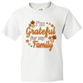 thumbnail image 3 of Inktastic I'm Grateful for my Family in Orange with Fall Leaves Youth T-Shirt, 3 of 5
