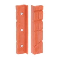 Uxcell Magnetic Vise Jaws 5 Inch Magnet V-Grooves Soft Bench Jaw Pads Covers, Yellow