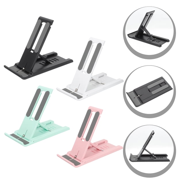 KONTONTY 4Pcs White Foldable Square Mobile Phone Tablet Holder Good Load-Bearing Capacity 12x5cm