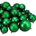 thumbnail image 3 of Northlight Shatterproof Christmas Ball Ornaments - 2.25" to 4" (100mm) - Green - 50ct, 3 of 6