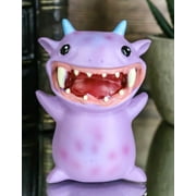 Underbedz Blue Horned Toothed Purple Polkadot GuGu Monster Small Figurine