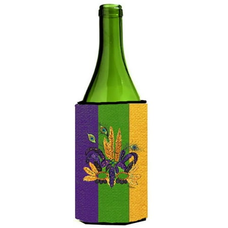 

Carolines Treasures 8364LITERK Mardi Grass Feathered Mask Wine bottle sleeve Hugger - 24 oz.