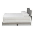 thumbnail image 2 of Benjen Glam Grey Velvet Fabric Upholstered Full Size Panel Bed, 2 of 5