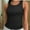 Black, variant on Crew Neck Tank Tops for Women Stretch Camisole Shirts