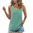 thumbnail image 2 of Rciityk Womens Summer Tank Tops Flowy Striped Print Sleeveless Shirts Casual Loose Fits Tunic Blouses Plus Size, 2 of 8