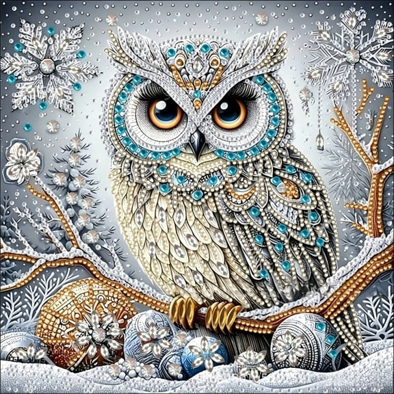 Polar Animal Pearl Art DIY Kit for Adults,3D Diamond Painting Craft with Pearl Beads,Beginner Friendly Winter Wall Art and Home Decor,C