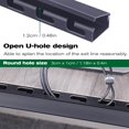 thumbnail image 3 of shiyou-Cable Raceway Kit, Cable Management Under Desk, Integrated Connection Cover Cable Organizer, Cord Organizer for Hiding Computer, TV,Network - 6x15.4inch Black, 3 of 4