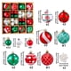 thumbnail image 3 of Adornos navideños, adornos navideños, juego de 42 adornos navideños rojos y verdes galvanizados, juego combinado de plástico pintado con forma de árbol de Navidad, colgante, objetos decorativos, 3 of 6