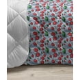 thumbnail image 3 of Botanical Down Alternative Comforter, Spring Themed Leaves Flowers and Branches Meadow Garden Field Scenes, Microfiber Quilt for All Season, 5 Sizes, Blue and Yellow Green, by Ambesonne, 3 of 3
