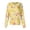 Gold, variant on Scrub Tops for Women Floral Crew Neck Long Sleeve Medical Uniform Hawaiian Healthcare Stretch Medical Scrubs, 3XL