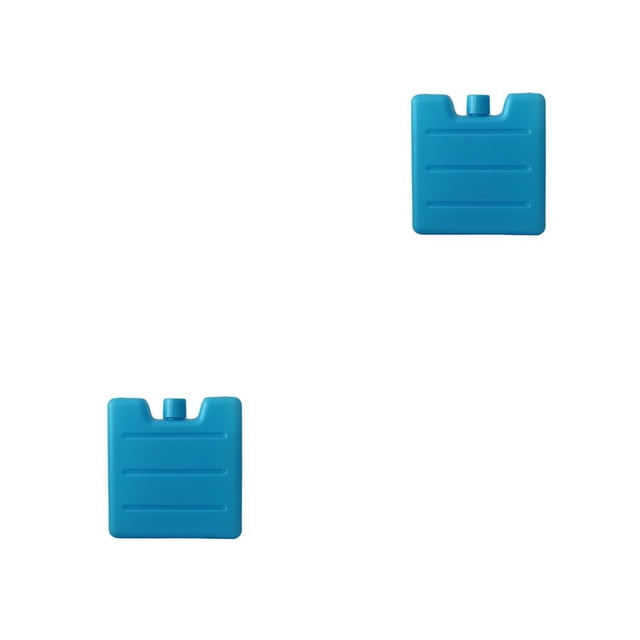 Yuarrent Caja de hielo reutilizable de plástico Paquete de congelador de carne de mantenimiento fresco portátil Picnic Senderismo Cooler Block Azul 2piezas Yuarrent CBP274500