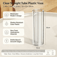 thumbnail image 5 of Summer 50% Off Clear! Acrylic Clear Cylinder Flower Vase for Plants Bouquet, Unbreakable Hurricane Tall Large Plastic Vases for Wedding Decor, High Hydroponic Floor Vase(12IN), 5 of 5