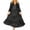 Black, variant on Women Full-length Long Dress Women's Spring Autumn Sequin A-line Dress V Neck Long Sleeves Mid-calf Length Patchwork Maxi Dress for Prom Dating V-neck
