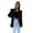 Black L, variant on Women Suit Coat Lapel Long Sleeve Buttons Closure Suit Jacket Solid Color Loose Fit Flap Pockets Casual Business Outwear