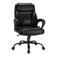 thumbnail image 1 of Pemberly Row PU and PVC Adjustable High Back 400 lbs Office Chair in Black, 1 of 11
