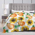 thumbnail image 4 of Thanksgiving Pumpkin Throw Blanket, Cute Autumn Leaf Blanket for Adults, Soft Comfortable Pumpkins Fleece Carpet Blanket for Sofa Bed Couch, 4 of 6