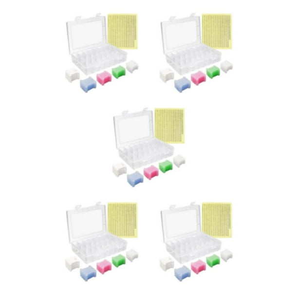 Wosthever Herramienta de hilo ABS resistente al agua, fácil organización para bricolaje, caja de bobinas de bordado de punto de moda + 150 + Type2 NO2