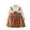 Coffee, variant on Odeerbi Kids Girls Spring Cotton Corduroy Overall Dress Cute Cherry Print Bear Suspender Skirt Long Sleeve Princess Dress Kids Girls Clothes