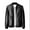 Black, variant on APEXFWDT Men's Faux Leather Bomber Jacket with Fleece Lining, Zippered Front & Side Pockets Jacket for Business Casual & Night Out,XL,Black