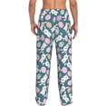 thumbnail image 3 of Uemuo Cute Rabbit Easter Pattern Men's Wide Leg Palazzo Lounge Pants with Pockets Light Weight Loose Comfy Casual Pajama Pants-Medium, 3 of 9