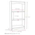 thumbnail image 2 of CorLiving Hawthorne Engineered Wood 3 Shelf Adult Bookcase with 2 Adjustable Shelves, Black, 2 of 7