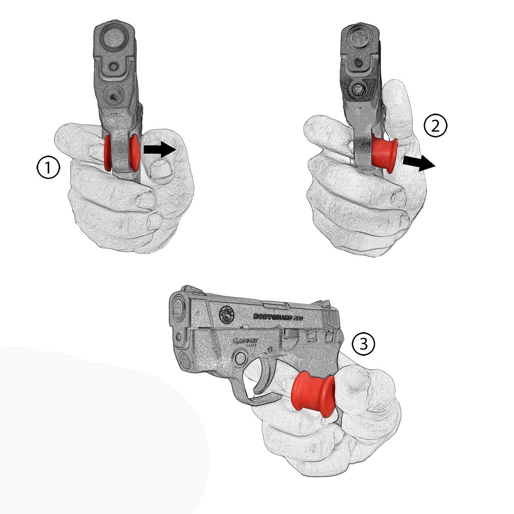 Garrison Grip THREE Micro Trigger Stop Holsters Fit Kahr CM9 Sub Compact 9mm & All Models s18 Pink